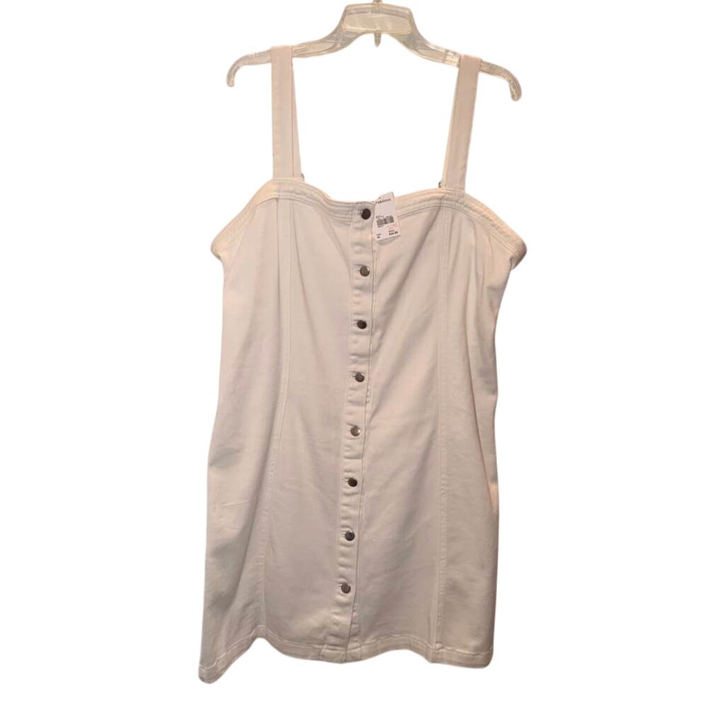 Versona White Denim Button-Front Dress – NWT Size XL